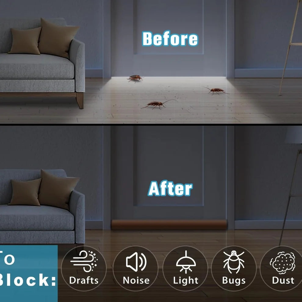 Twin Door Draft Stopper โ Energy Saver | FreshAura Homeware