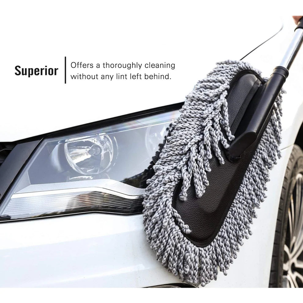 Car Duster – Retractable Handle Microfiber | Velvet Wheels