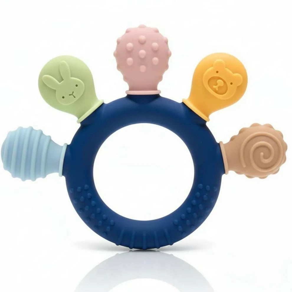 Silicone Baby Teether Hand – Multi-Texture Soothing Relief