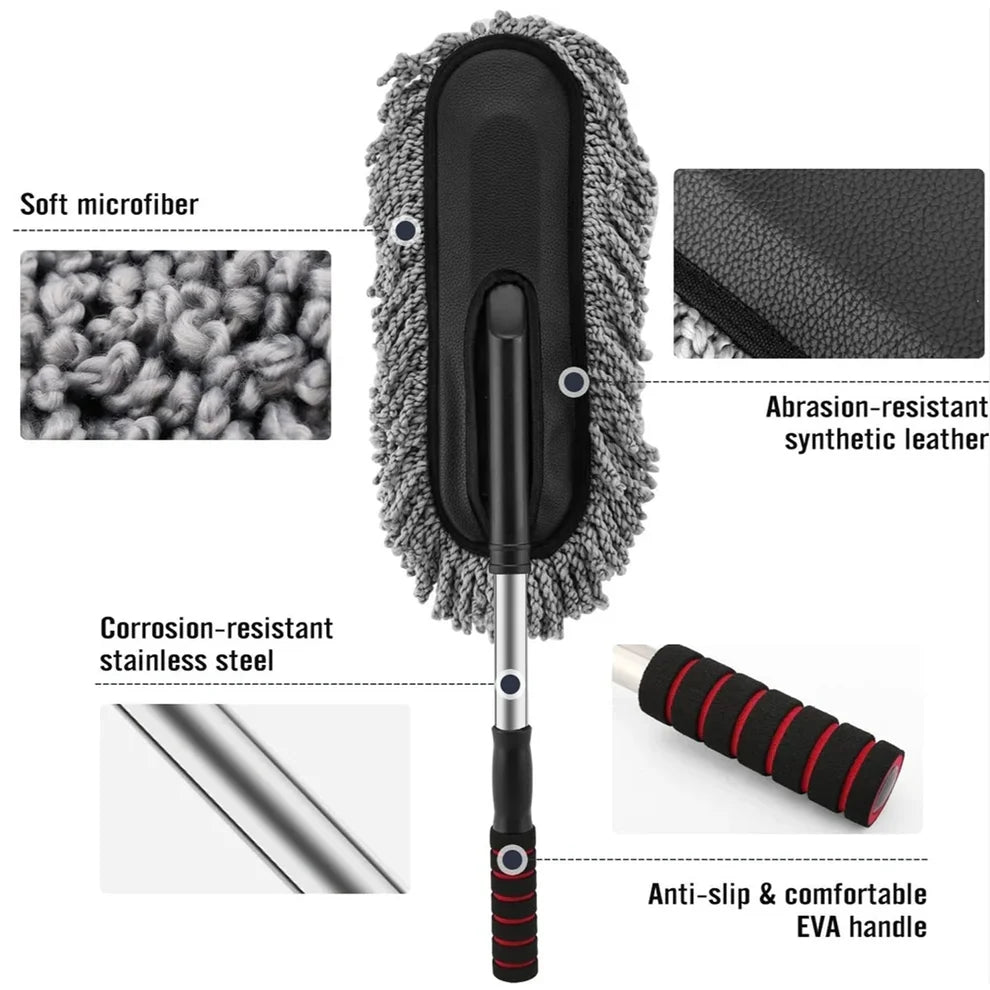 Car Duster – Retractable Handle Microfiber | Velvet Wheels